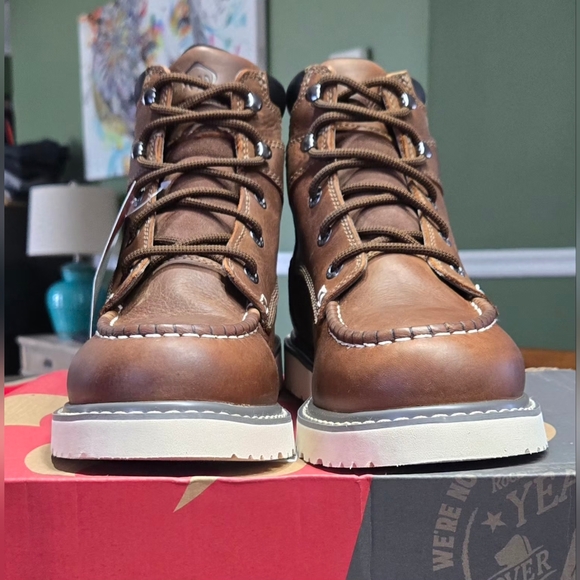 MEN'S TRADE WEDGE 6" MOC-TOE WORK BOOT #1192 - Picture 7 of 12